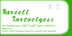 marcell kortvelyesi business card