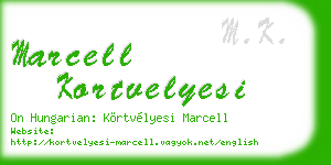 marcell kortvelyesi business card